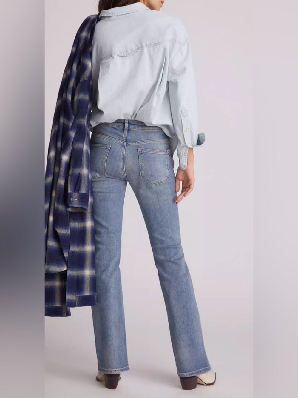 Pilcro by Anthropologie Medium Wash The Demilune Boot Cut Jeans - Size 30 - Picture 2 of 7